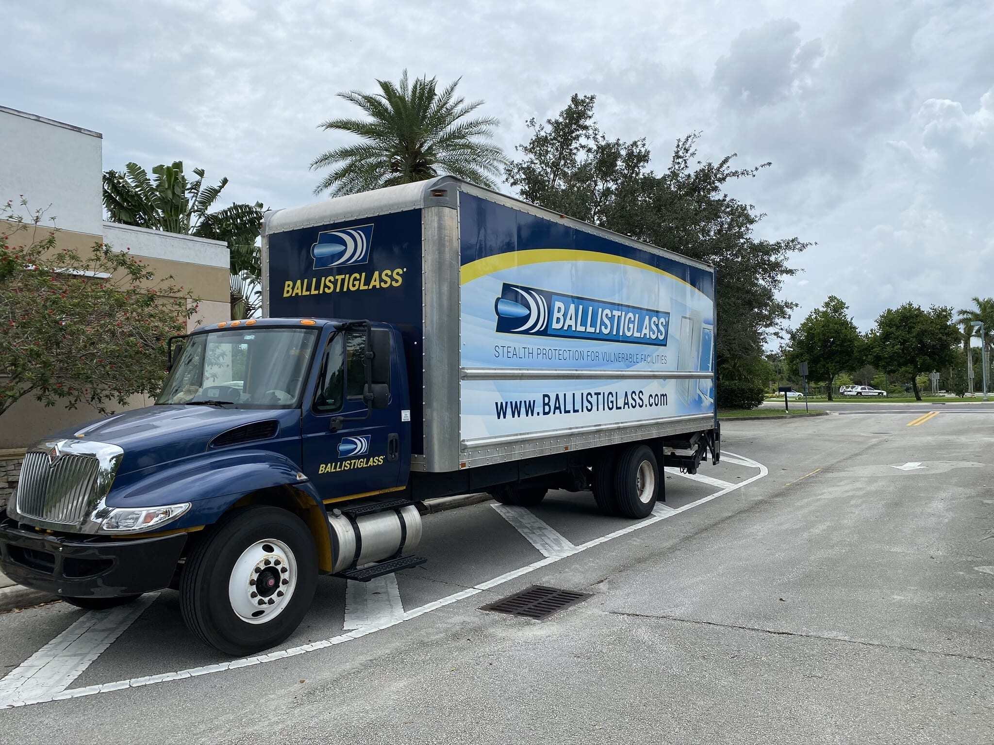 Ballistic glazing installation at a public reception in South Florida.
