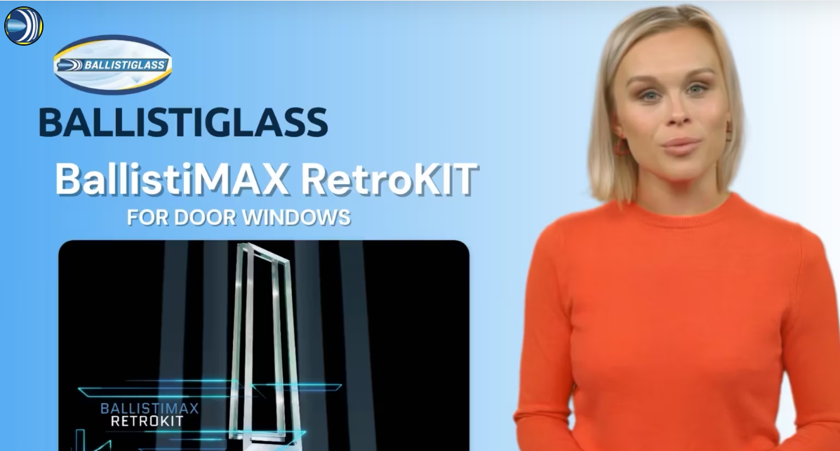 The RetroKIT installed in a classroom door vision lite.